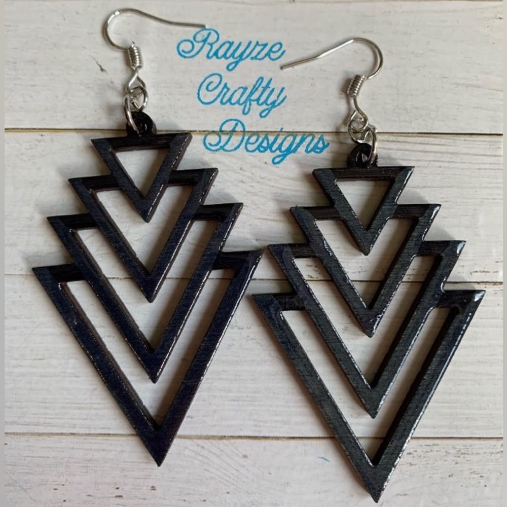 2 tone black and grey geometric - Picture 1 of 1